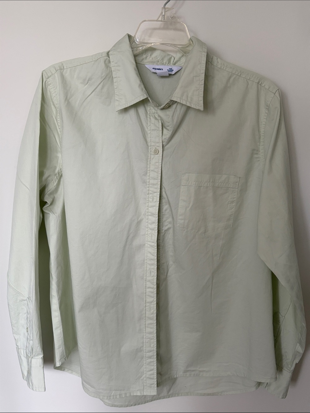Old Navy Pale Green Men's Long Sleeve Button-Up Shirt